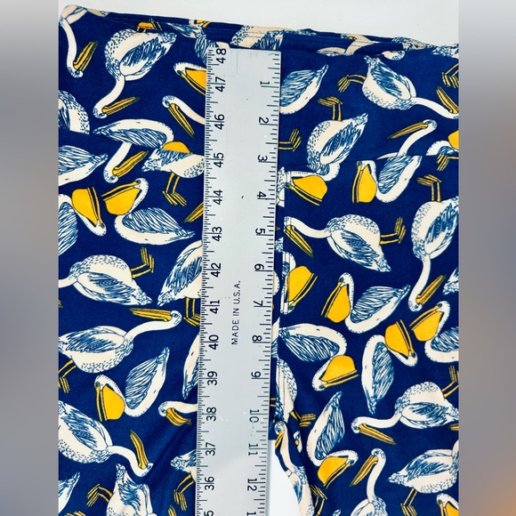 Lularoe Leggings Pelican Navy Print One Size NEW! - Picture 8 of 12